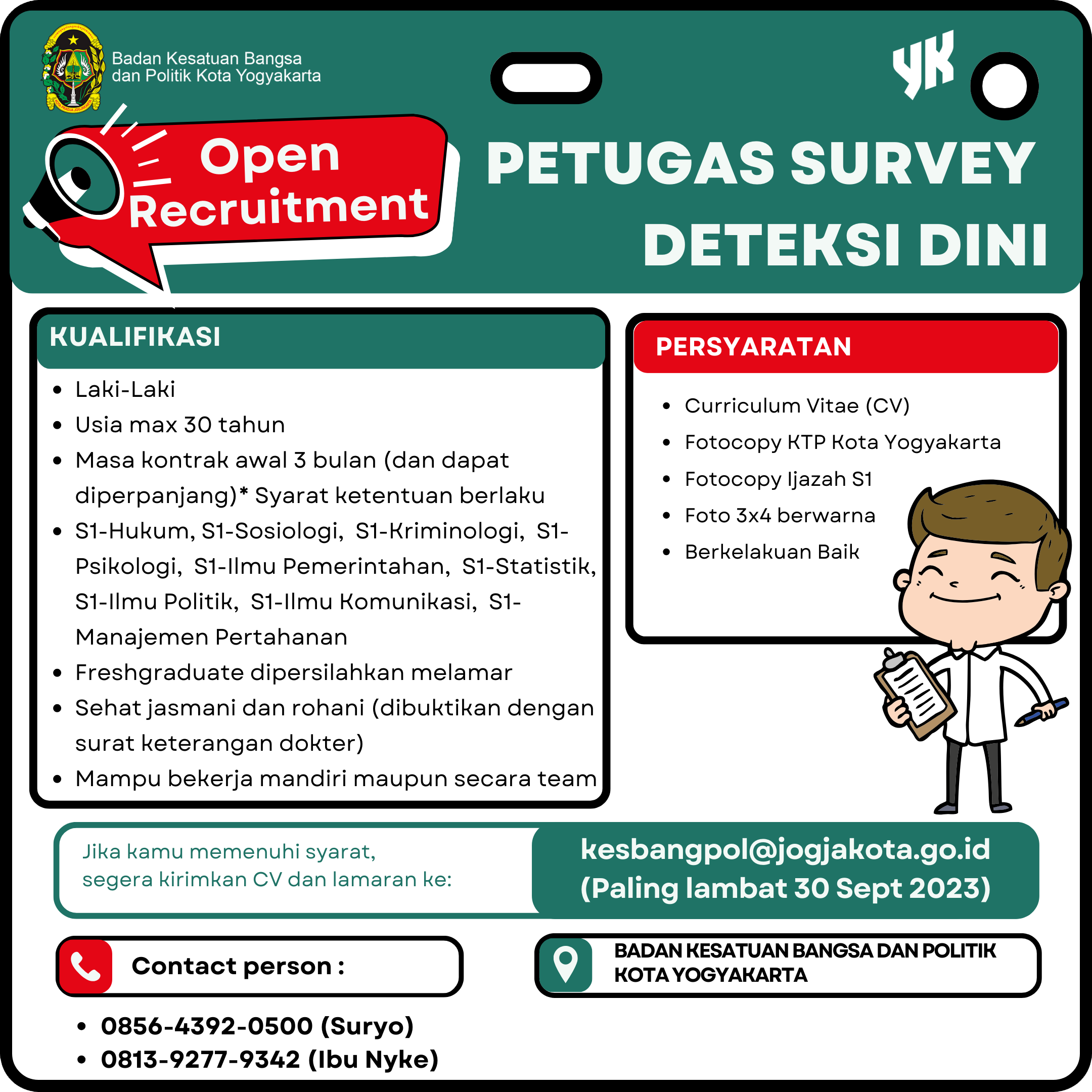 Open Recruitmen Petugas Survey Deteksi Dini